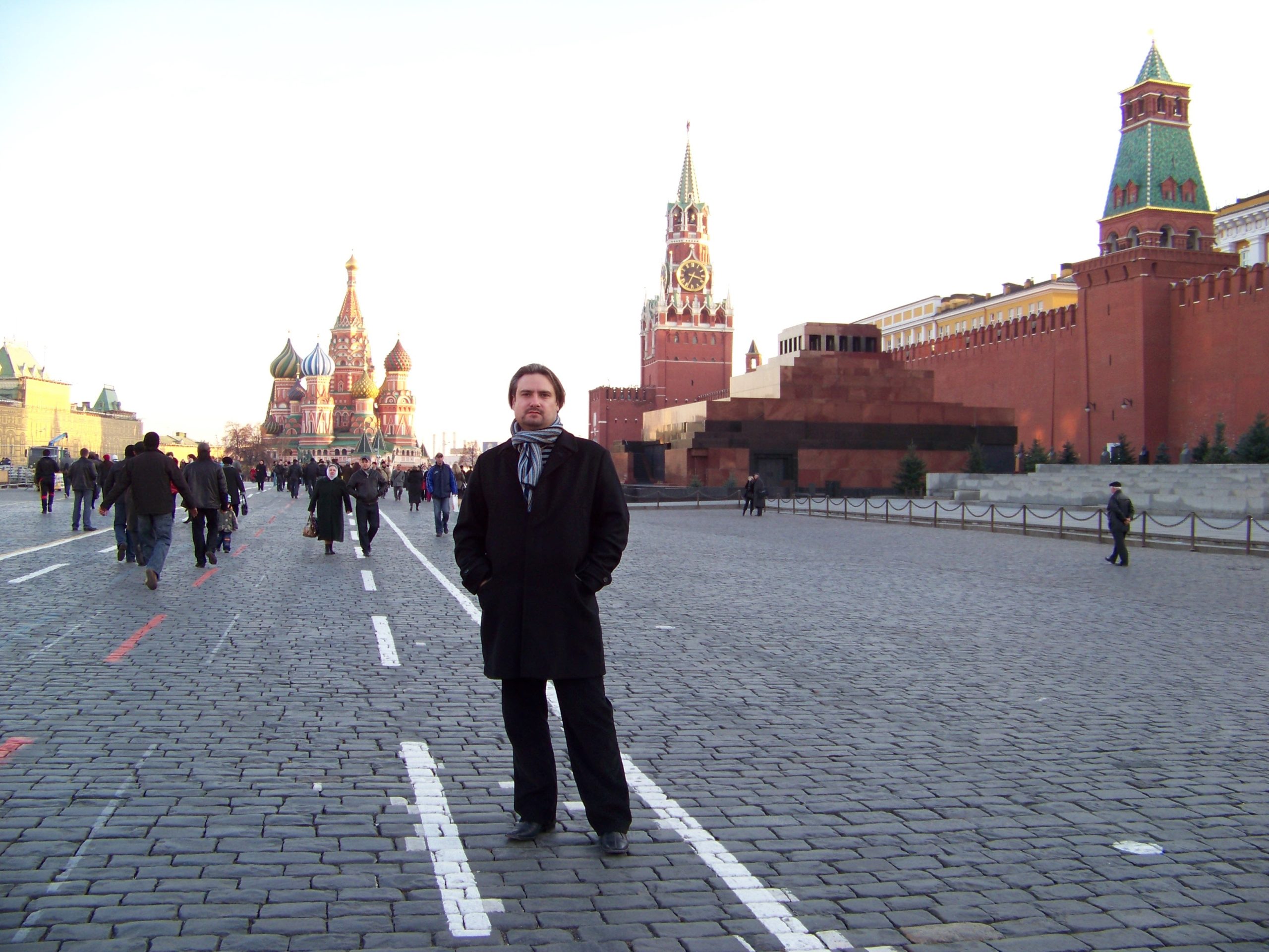Na tle Kremla, Moskwa, listopad 2008